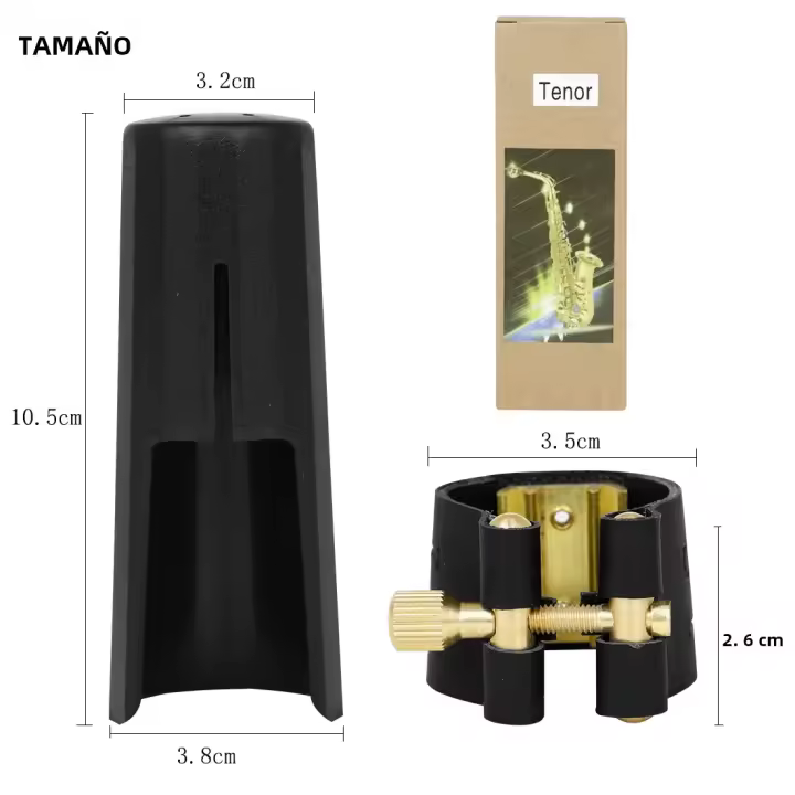 Accesorios Para Instrumentos De Madera SLADE Boquilla De Fagot Alto Tenor Soprano Con Ligadura Y Cubierta Cierre De Cuero Para Saxofón - 1