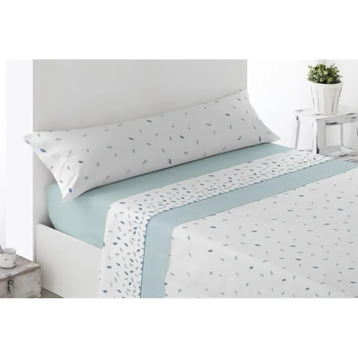 Juego de Sábanas de Tela, Modelo Lanuza, Color Azul, Miracle Home - 1