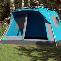 vidaXL Tienda de campaña familiar 7 personas apertura rápida Color Azul,  Gris y naranja,  Verde y mas - details 0