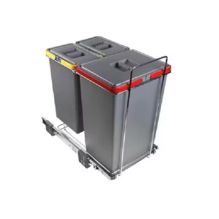 Cubo basura ecofil acabado antracita contenedores 1x24l y 2x8l - 1
