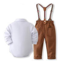 Conjunto Formal De Ropa Para Bebé Niño Primer Cumpleaños Traje De Cumpleaños Primer Año Algodón Suave Colores Sólidos Tallas 0-24 Meses - details 2