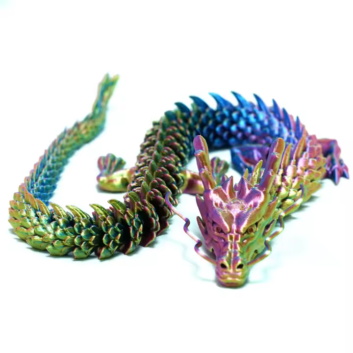 Dragón Chino 3D Imprimible Decoración De Escritorio Creativa Con Articulaciones Corporales Para Movimiento Libre Regalo Original - 1