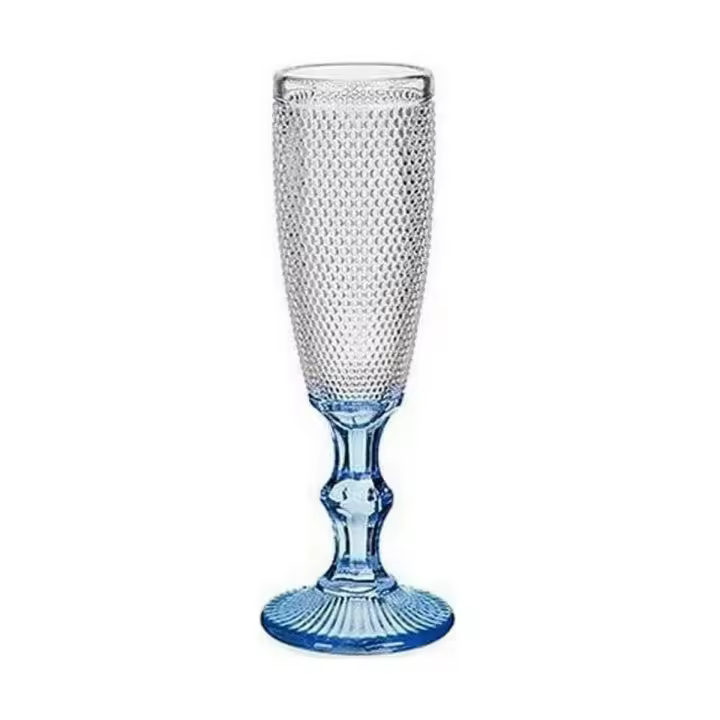 Copa de champán Vivalto PR05720ZD/BHA6 BLUE Azul Transparente Vidrio 180 ml Puntos (6 Unidades) - 1