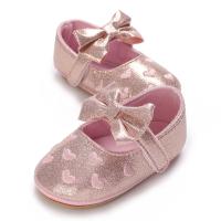 Zapatillas De Bebé Recién Nacido Para Niñas Oro Plata Corazón Suave Primera Caminadora Princesa Suela Dura Crib Shoes 0-18M - details 2