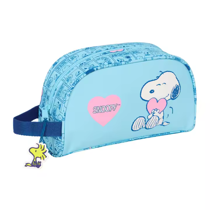 Neceser de Viaje Snoopy Love Azul claro 26 x 16 x 9 cm - 1
