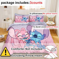 Juego De Sábanas Lilo Y Stitch 3pcs 100% Poliéster Sin Relleno Para Niños Y Niñas Diseño De Stitch Cama De Poliéster - details 0