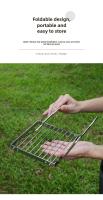 Grill De Camping Plegable Para Campfire En Acero Inoxidable Resistente a La Corrosión Y Alta Temperatura Portátil Para Actividades Al Aire Libre - details 2