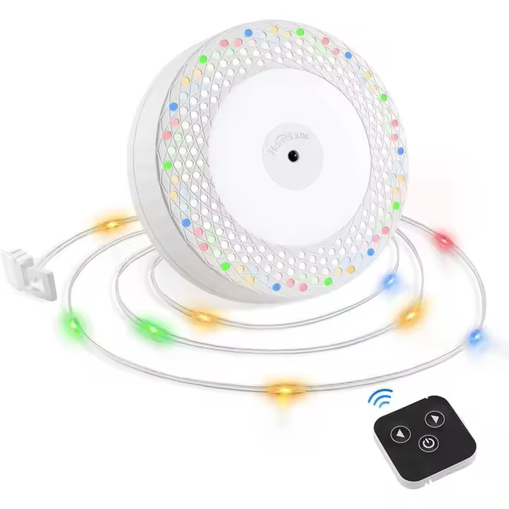 Luces navideñas para exteriores, luces impermeables para árbol de Navidad, cadena de luces navideñas coloridas de 10 m con control remoto, 6 modos, cadena de luces decorativas para árbol de Navidad, fiestas, jardín - 1