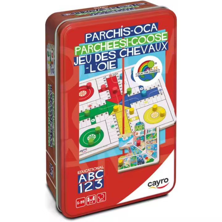 Cayro - Parchís/Oca de viaje en caja de metal - 1