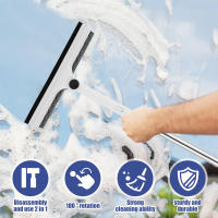 Cepillo De Limpieza De Ventanas Ajustable Con Mango Extensible Doble Cara Limpia De Vidrio Con Esponja De Silicona Herramienta De Limpieza Para El Hogar - details 7