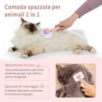 Pelo self-impiante para mascotas, Cuchillo de Cerdas largas y Cortas para perros y Gatos, también elimina la Pelusa - details 2