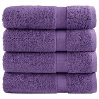 vidaXL Toallas de mano 4 uds 100% algodón 50x100 cm 600 gsm Color Morado,  orange,  Negro y mas - details 0