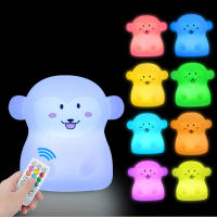 Búho Noche de Luz LED Sensor Táctile de Control Remoto 9 Colores Temporizador Regulable Recargable de Silicona Lámpara de Noche para Los Niños Of The Baby Gift - details 18
