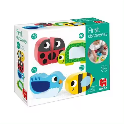 Diset Primeros Descubrimientos - Juego de Mesa Combinado - 4 Animales de Madera - 1