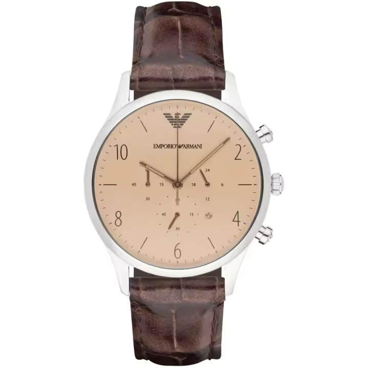 Reloj Armani Hombre Ar1878 (43mm) Cuero Acero Inoxidable Resistente Agua - 1