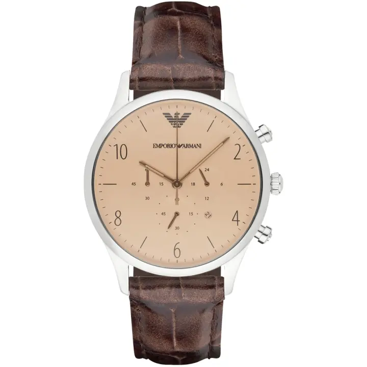 Reloj Armani Hombre Ar1878 (43mm) Cuero Acero Inoxidable Resistente Agua - 1