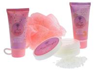 GIFTSET METAL MISS BRIGHT 4 PZAS----CONTIENE GEL DE DUCHA 60ML, LOCIÓN CORPORAL 60ML, SALES DE BAÑO 70g Y ESPONJA DE BAÑO-----PERFECTO PARA UN REGALO DE MUJER--- MARCA AURORA - details 1