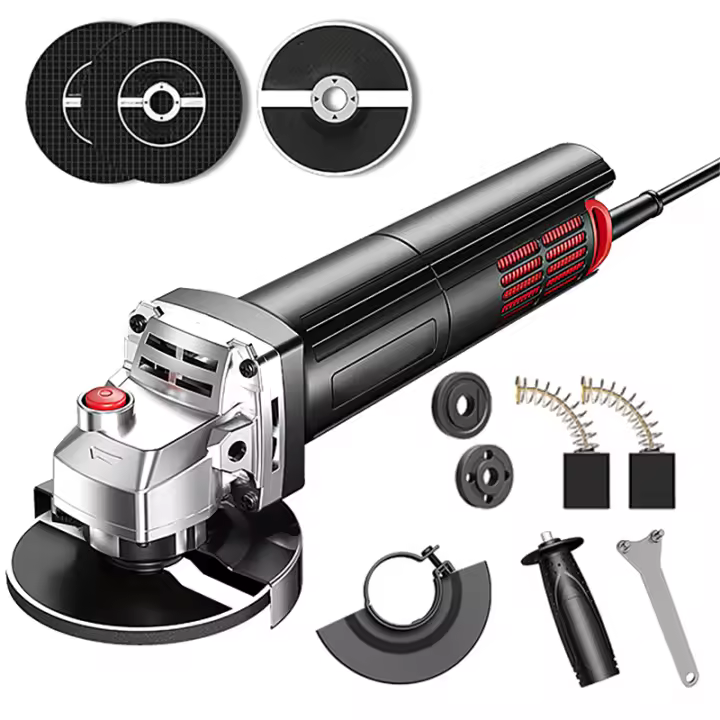 Amoladora angular eléctrica de 1300W, 220V/50HZ, rectificadora con cable de 100mm, herramienta eléctrica de corte y pulido de PVC - 1