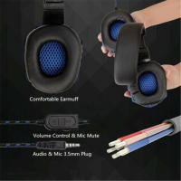 Auriculares De Juego Con Microfone 3.5MM Cable Estéreo Bass Gamer Para PC Teléfono Laptop PS4 Xbox One Switch Resistentes Al Agua - details 5