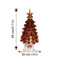 Árbol De Navidad De Cristal Miniatura 2.75 Pulgadas Decoración Exclusiva Multicolor Pequeño Regalo De Lujo Para Amigos - details 2