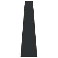 vidaXL Chimenea de exterior con leñero y diseño de torre acero negro - details 4