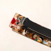 Pins De Pelo De Moda Clips Leopardo Y Marmol Texturizado Geométrico Para Mujer Accesorios De Cabello Barretas Decorativas - details 8