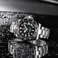 Reloj Mecánico Para Hombre PAGANI DESIGN PD-1662 Cristal De Zafiro Resistente Al Agua 100M GMT Marca Top Pulsera De Acero Inoxidable Marca PAGANI DESIGN - details 12