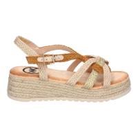 PuntoSalao Sandalias de plataforma en yute cómoda para mujer color camel KK-986 - details 1