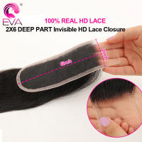 Eva Hair 13x4 Frontera De Encaje HD 2x6 Encaje HD Cierre Recto Encajes De Encaje HD Solo 5x5 Cabello Humano Pre Desplumado - details 24