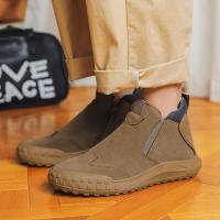 Botas Cortas Antideslizantes Y Resistentes Al Desgaste Para Hombre Estilo Británico Altas Para Otoño Zapatos De Trabajo Para Sitio De Construcción Casual - details 4