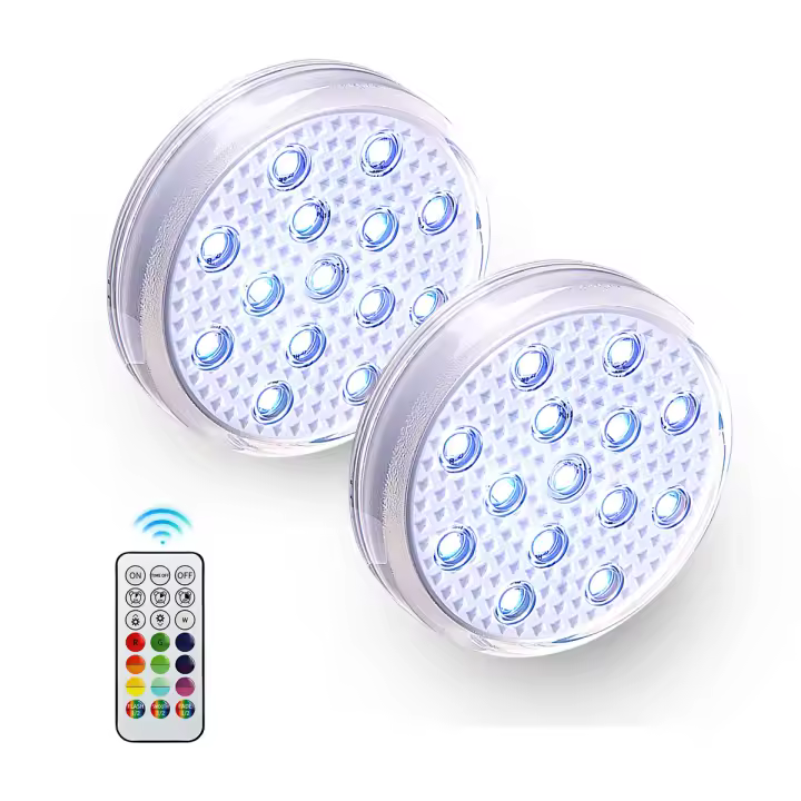 Luz Submersible Recargable IP68 Impermeable Para Piscina Con Control Remoto LED Colorido Flotante Para Baño Hot Tub - 1