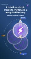 Dispositivo De Matanza Automática De Mosquitos Eléctrico Plegable 3200V Con Luz Roja Recargable Por USB Para El Tiempo Nocturno - details 1