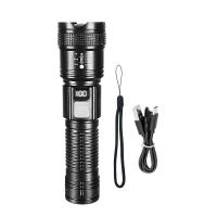 Linterna Táctica Recargable Tipo-C Con Zoom Alta Potencia LED Luz De Emergencia Impermeable Para Actividades Al Aire Libre Y Auto Defensa - details 0