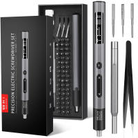 Juego De Destornilladores Eléctricos De Precisión 59 En 1 Con 54 Piezas Magnéticas 3 Ajustes De Torque Luz LED Digital Pantalla Herramienta De Reparación - details 9