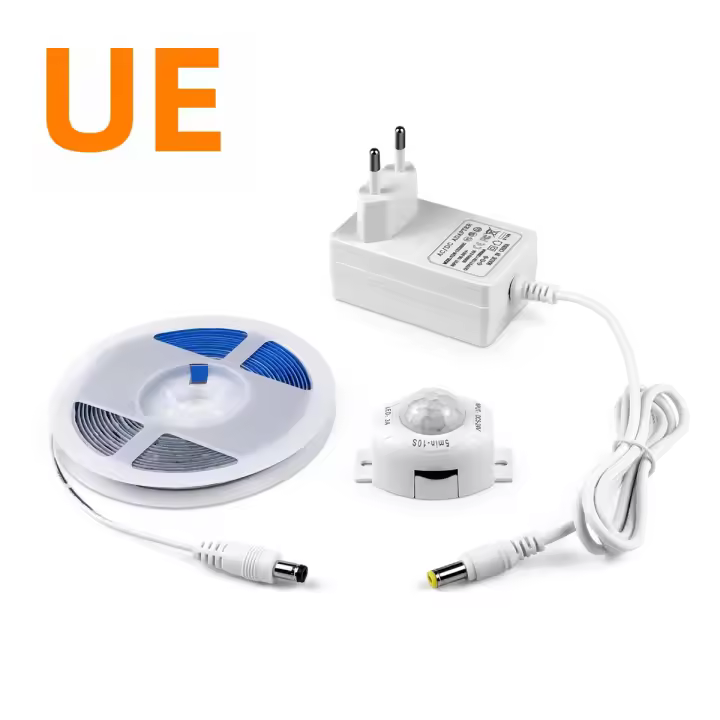 Tira De LED Sensor De Movimiento 1M-5M Luz Nocturna Impermeable Para Armario Cama Cocina Escaleras 12V Sensor De Luz Nocturna Para Dormitorio - 1