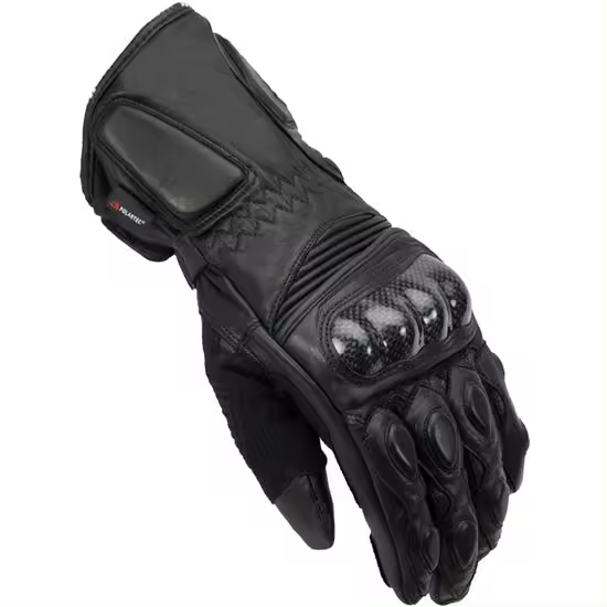 GUANTES INVIERNO RACING UNIK R-1 POLARTEC NEGRO PIEL BOVINA GICQ5210 - 1