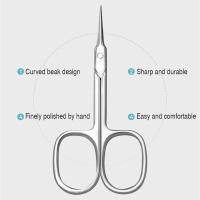 Tijeras De Cutícula De Acero Inoxidable Con Punta Curva Y Hoja Delgada Para Manicura Y Eliminación De Piel Muerta Herramientas Para Uñas Y Cejas - details 2