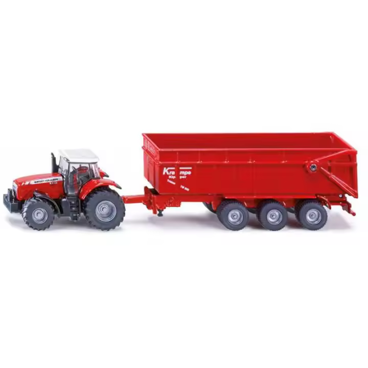 Siku Tractor Massey Ferguson con Remolque Escala 1:87 - Correpasillos - 1