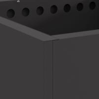 vidaXL Hoguera Sin Humo Cuadrada Negra 48x48x50 cm Acero - details 4