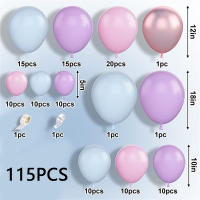 Kit De Globos De Látex Azul Morado Rosa 115pcs Tamaños Diferentes Para Cumpleaños Bodas Revelación De Género Decoración De Fiesta - details 1