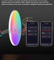 Lámpara De Techo Plana LED Ultra Delgada 20/24W Redonda Para Cocina Dormitorio Basamento Pasillo Sala De Estar Iluminación Diaria Ajustable Color Negro - details 11