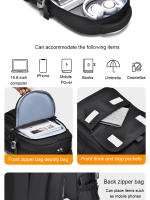 Mochila Oxford multicapa impermeable y elegante, mochila de gran capacidad para estudiantes, viaje Simple, fuera de la ciudad - details 7