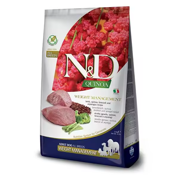 FARMINA N&D DOG QUINOA WEIGHT MANAGEMENT CORDERO 2,5KG - 1