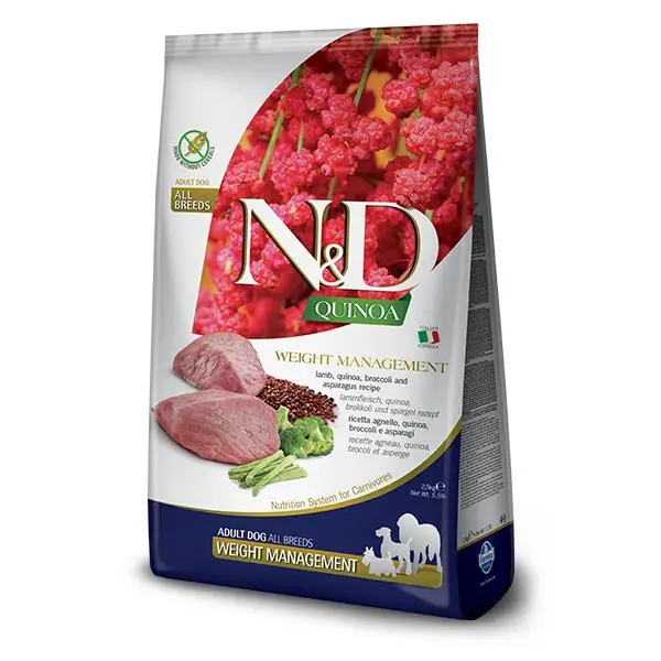 FARMINA N&D DOG QUINOA WEIGHT MANAGEMENT CORDERO 2,5KG - 1