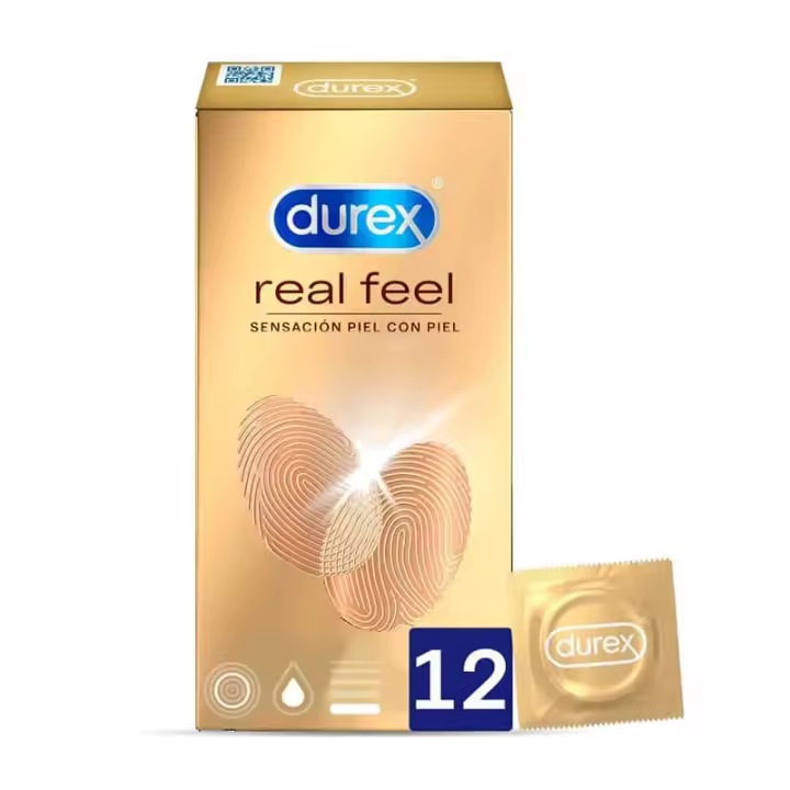 Belover Preservativos Durex Real Feel Sin Látex 12 Unidades - Última Generación - 1