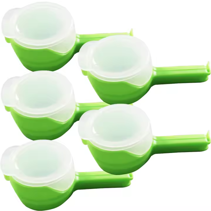 5PCS Clip De Sellado Para Bolsas De Alimentos Con Tornillo Y Tapa De Enchufe Ecológico Plástico Organizador De Cocina Para Alimentos Y Dulces - 1