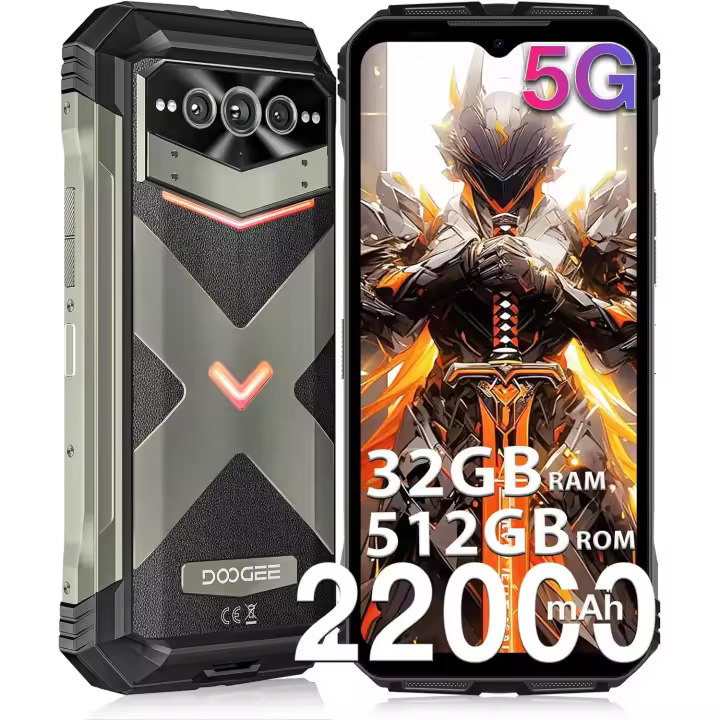 DOOGEE V MAX Pro 5G Movil Resistente 22000mAh 32GB+512GB 108MP 6,58" FHD+ 120Hz Android 14 Smartphone - 1