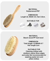 Cepillo De Limpieza Para Zapatos Y Ropa Con Cerdas De Goma Y Madera Suave Herramientas Domésticas No Dañinas Para Zapatos Y Ropa - details 7