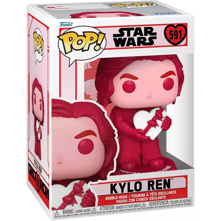 FUNKO POP - Star Wars -  Valentines - Kylo REN - Producto  Original - Idea de Regalo para  Coleccionistas - Edad recomendada mayores de 3 años - 1
