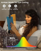 Luz De Lectura Horizontal ET-Head Luz De Libro LED Recargable Dimmer Luz Nocturna Para Cama Luz De Lectura Cuidado Para Los Ojos Con Soporte USB - details 3
